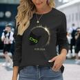 Black Cat Wearing Solar Eclipse Glasses 2024 Solar Eclipse Long Sleeve T-Shirt Gifts for Her