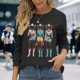 Black Cowgirl Melanin Rodeo Texas Black History Long Sleeve T-Shirt Gifts for Her