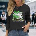 All Booked For St Patrick's Day Bookish Leprechaun Bookworm Long Sleeve T-Shirt Gifts for Her
