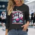 Bowling Party Rollin' 9 Awesome 2015 9Th Birthday Girls Long Sleeve T-Shirt Gifts for Her