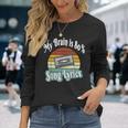 My Brain Is 80 Song Lyrics Retro Vintage Music Lover Long Sleeve T-Shirt Gifts for Her