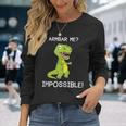 Brazilian Jiu-Jitsu Bjj Armbar T-Rex Dinosaur Long Sleeve T-Shirt Gifts for Her