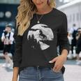 Caballo Potro Noche Luna Llena Jinete Equitación Caballo Camiseta de manga larga Regalos para ella