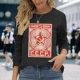 Camisaintage Hammer Sickle Urss Cccp Retro Soviet Camiseta de manga larga Regalos para ella