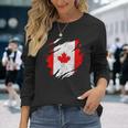 Canada Canadian Flag Vintage Langarmshirts Geschenke für Sie