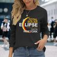 Canton New York Total Solar Eclipse April 8 2024 Long Sleeve T-Shirt Gifts for Her
