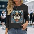 Cat Cowboy Mashup Meowdy Partner Poster Western Long Sleeve T-Shirt Gifts for Her