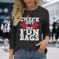 Check Out My Funbags Cornhole Player Bean Bag Game Long Sleeve T-Shirt Gifts for Her