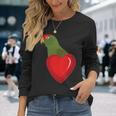Cherry Headed Conure Parrot Heart Pocket Long Sleeve T-Shirt Gifts for Her
