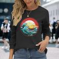 Coastline Sunset And Surf Waves Coastal Living Beach Lover Long Sleeve T-Shirt Gifts for Her