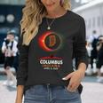 Columbus Indiana Total Solar Eclipse 2024 Long Sleeve T-Shirt Gifts for Her
