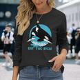 Comer La Rica Ballena Orca Meme Camiseta de manga larga Regalos para ella