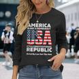 Constitutional Republic Ruled By Law Not The Mob Usa Flag Long Sleeve T-Shirt Gifts for Her