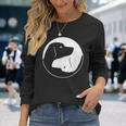 Cool Yin Yang Dog Cute Labrador White Ink Long Sleeve T-Shirt Gifts for Her
