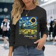 Countryside Total Solar Eclipse Cleburne Texas Long Sleeve T-Shirt Gifts for Her