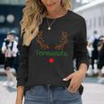 Custom Name Christmas Matching Family Pajama Fernanda Long Sleeve T-Shirt Gifts for Her