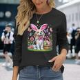 Cute Bunny Beagle Dog Easter Eggs Basket Easter Day Delight Long Sleeve T-Shirt Gifts for Her