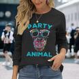 Cute Chimpanzee Party Animal Lover Colorful Monkey Long Sleeve T-Shirt Gifts for Her Cute Chimpanzee Party Animal Lover Colorful Monkey Long Sleeve T-Shirt Gifts for Her