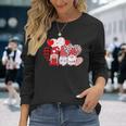 Cute Three Gnomes Holding Hearts Valentines Day Long Sleeve T-Shirt Gifts for Her