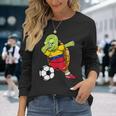 Dabbing Turtle Venezuela Soccer Fans Jersey Flag Football Long Sleeve T-Shirt Gifts for Her