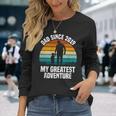 Dad Since 2019 My Greatest Adventure Vintage Father's Day Long Sleeve T-Shirt Gifts for Her