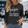 Damen Papa Wie Ein Opa Nur Cooler Mit-Ausschnitt Langarmshirts Geschenke für Sie