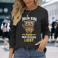 Damen Papaateratertag Eulen Mit-Ausschnitt Langarmshirts Geschenke für Sie