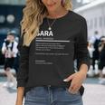 Definición Sara Nombre Sara Nombre Sara Camiseta de manga larga Regalos para ella