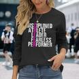 Disciplined Athlete Leader Fearless Performer Cheerleading Long Sleeve T-Shirt Gifts for Her