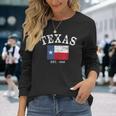 Distressed Texas State Flag Long Sleeve T-Shirt Gifts for Her