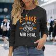 E-Bike Bicycle E Bike Electric Bicycle Man Slogan Langarmshirts Geschenke für Sie