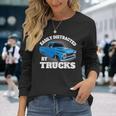 Easily Distracted By Trucks Lowered Truck Retro Truck Long Sleeve T-Shirt Gifts for Her