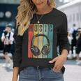 Electronic Music Lover Dj Vintage Retro Headphones Long Sleeve T-Shirt Gifts for Her
