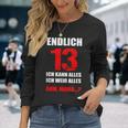 Endlich 13 Ich Kann Alles Ich Weiß Alles 13Th Birthday Langarmshirts Geschenke für Sie