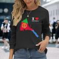 Eritrean Map Flag Langarmshirts Geschenke für Sie