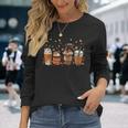 Fall Coffee Pumpkin Spice Latte Iced Autumn Boxer Long Sleeve T-Shirt Gifts for Her