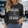 Father's Day Father Dad Ich Habe Zwei Titel Papa Und Opa S Langarmshirts Geschenke für Sie