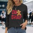 Faux Sequins Oh Snap Christmas Gingerbread Family Matching Long Sleeve T-Shirt Gifts for Her
