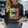 Feelin Salty Maryland Crab Retro Vintage Long Sleeve T-Shirt Gifts for Her