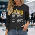 Flight Surgeon Hourly Rate Flight Physician Doctor Long Sleeve T-Shirt Gifts for Her