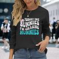 Forget The Bunnies I'm Chasing Hunnies Toddler Easter Long Sleeve T-Shirt Gifts for Her