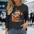 Frustrierter Monkey Will Sausage Langarmshirts Geschenke für Sie