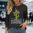 Fun Environment Support Environmental Awareness Long Sleeve T-Shirt Gifts for Her