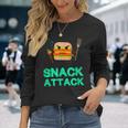 Burger Snack Attack Food Snacks Long Sleeve T-Shirt Gifts for Her