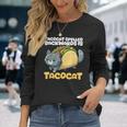 Cat And Taco Tacocat Spelled Backward Is Tacocat Long Sleeve T-Shirt Gifts for Her