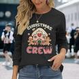Christmas Crew Gingerbread In Candy House Cute Xmas Long Sleeve T-Shirt Gifts for Her