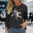 Cow Astronaut In Space Long Sleeve T-Shirt Gifts for Her