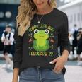 Frog Happy Leap Day February 29 Birthday Leap Year Long Sleeve T-Shirt Gifts for Her