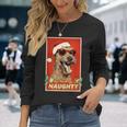 Irish Terrier Christmas Naughty Vintage Long Sleeve T-Shirt Gifts for Her