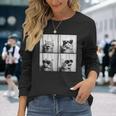 Photobooth Cat Selfie Photostrip Cute Laugh Cat Lover Long Sleeve T-Shirt Gifts for Her